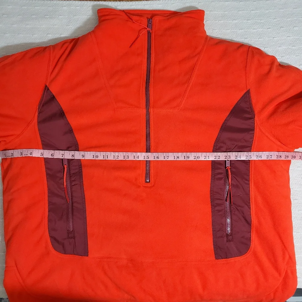 Free People FP Movement Climber Orange Fleece Oversized Jacket‎ Size L